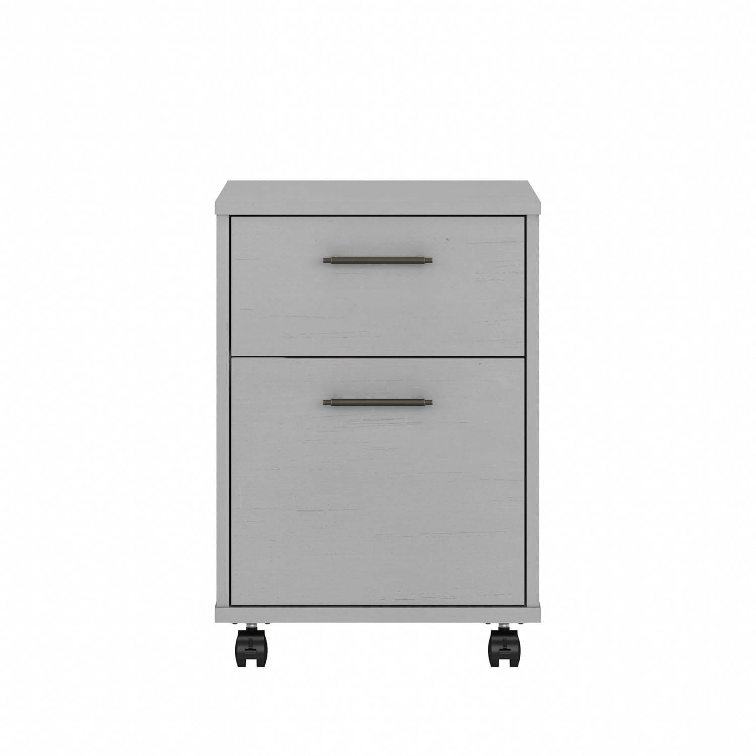 Bush Furniture Key West Mobile File Cabinet, 2 Drawer, Cape Cod Gray