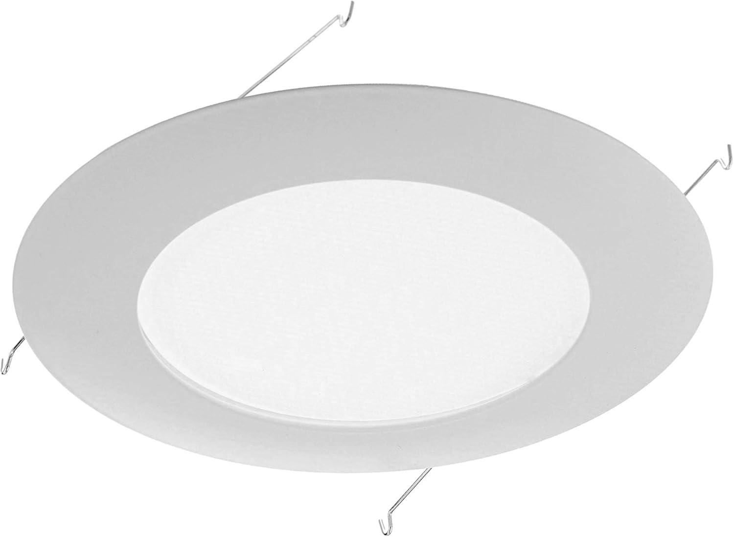 6'' White Glass Recessed Shower Trim