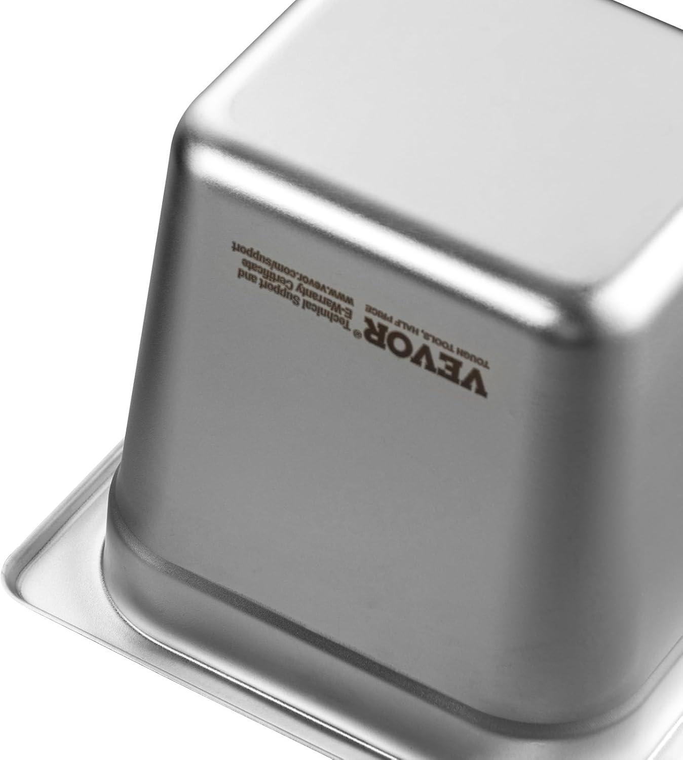 The Party Aisle™ VEVOR 1/6 Size Anti-Jam Steam Pan 6-Inch Deep Table Pan (Set of 6)