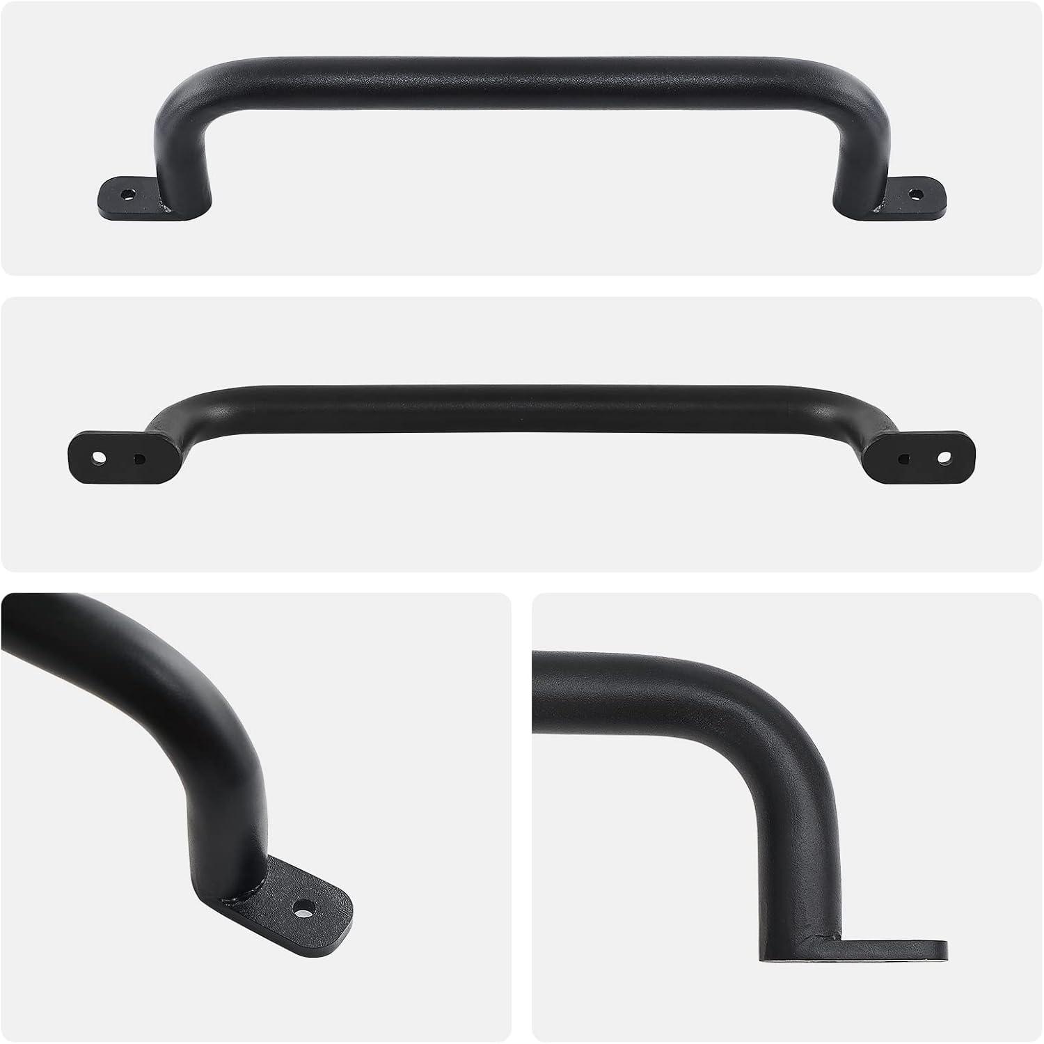 17 Inch Black Metal Playground Safety Handles Set of 2