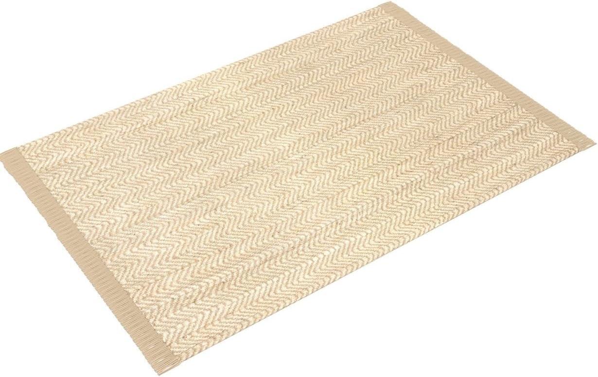 3'x5' Hand Woven Don Jute with Fringe Area Rug Brown - nuLOOM: Indoor Low Pile Rectangle, Stripe Pattern, Spot Clean