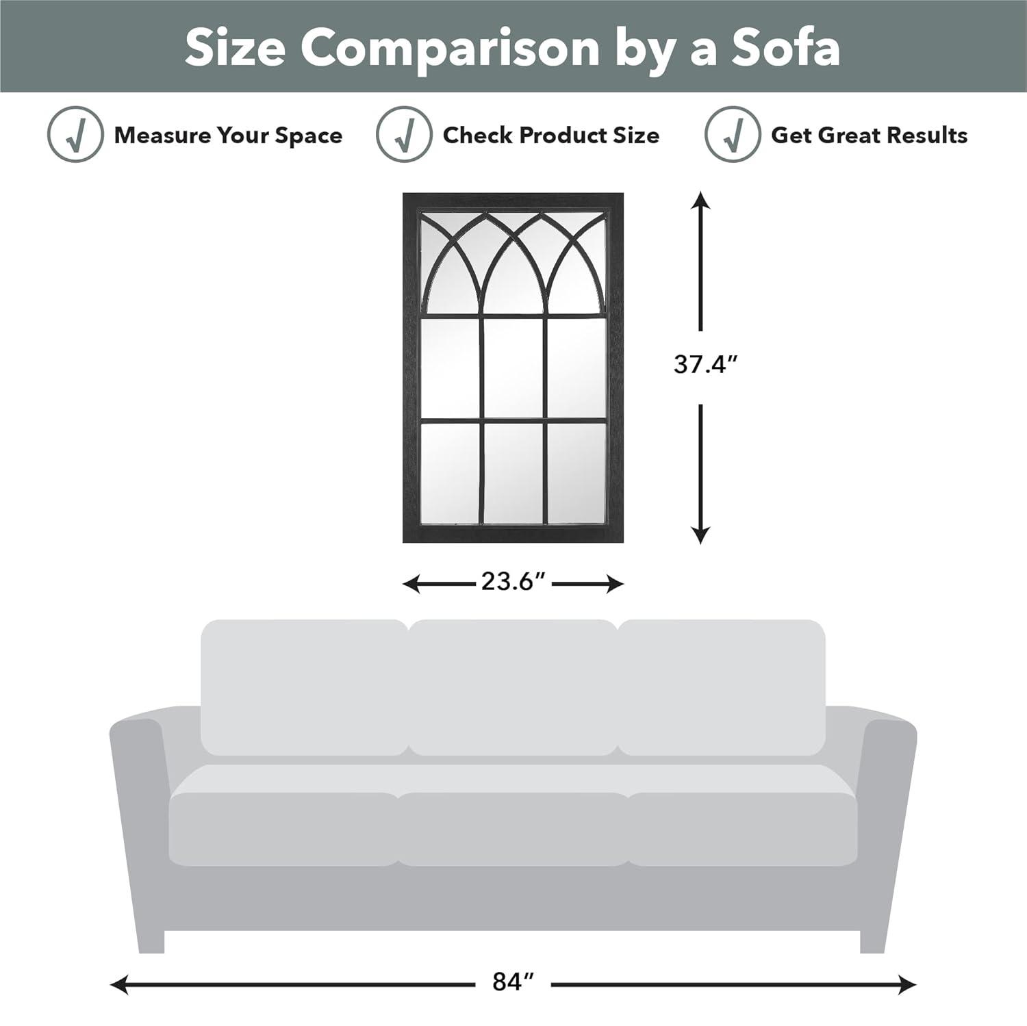 FirsTime & Co. Dark Brown Grandview Arch Wall Mirror, Farmhouse, Rectangular, 23.6 x 1.25 x 37.4 in