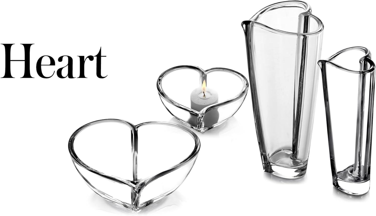 Heart 2.2'' H Crystal Tabletop Votive Holder with Candle Included