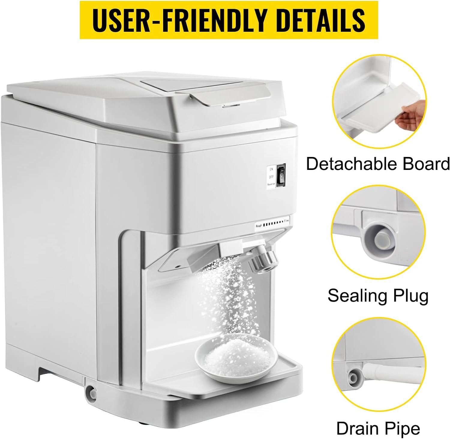 VEVOR Nugget Ice Maker, 37Lbs In 24 Hrs, Manual Auto Refill Self Cleaning Countertop Ice Maker Portable Nugget Ice Maker With Scoop And Basket