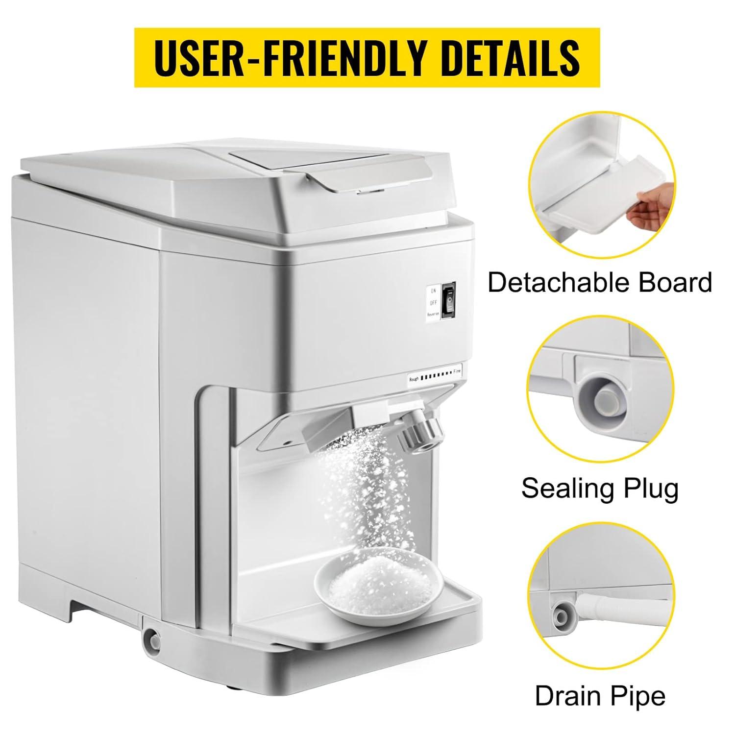 VEVOR Nugget Ice Maker, 37Lbs In 24 Hrs, Manual Auto Refill Self Cleaning Countertop Ice Maker Portable Nugget Ice Maker With Scoop And Basket