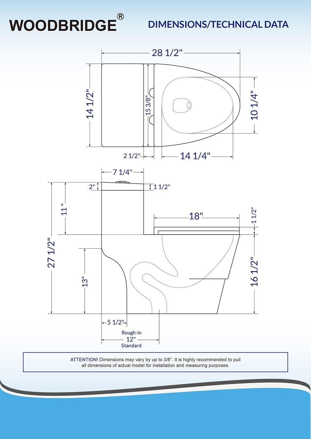 1.28 GPF Elongated One Piece Dual-Flush Toilet with Soft-Closing Seat,MAP Flushing 1000G