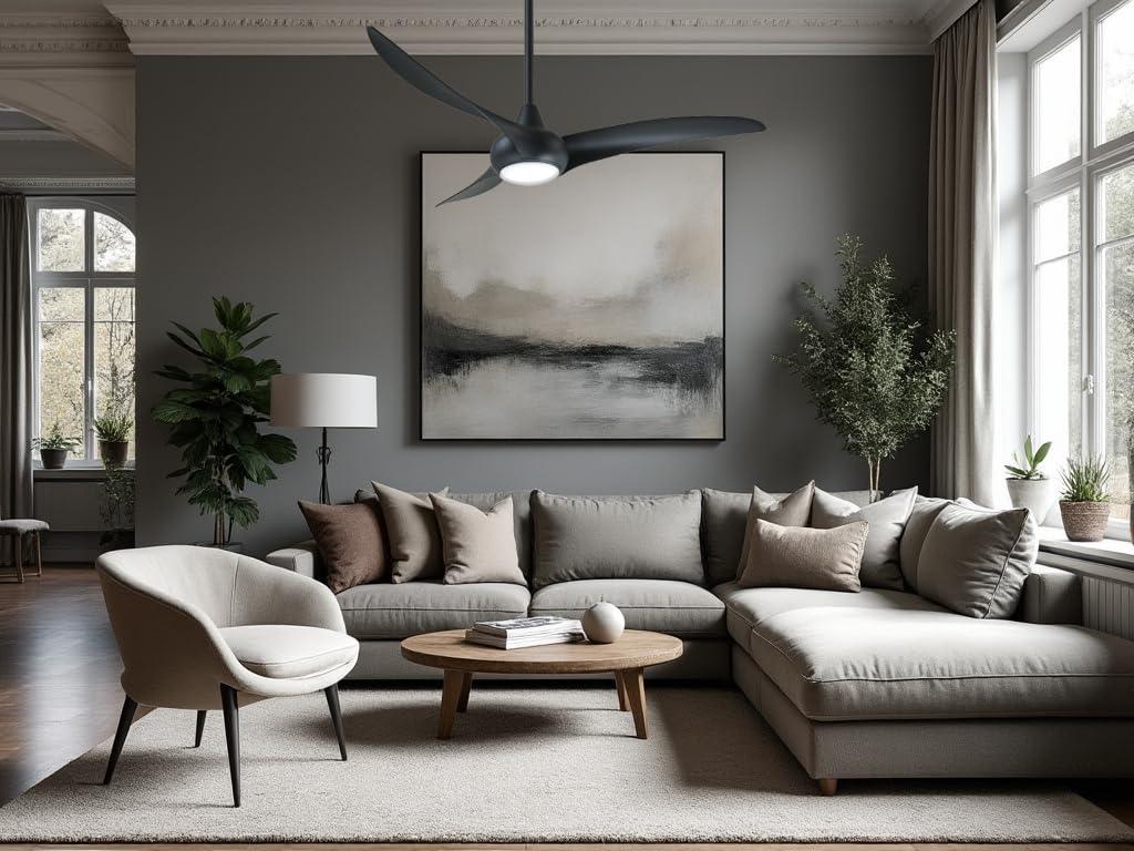 52" Wave 3 - Blade LED Propeller Ceiling Fan with Remote Control and Light Kit Included