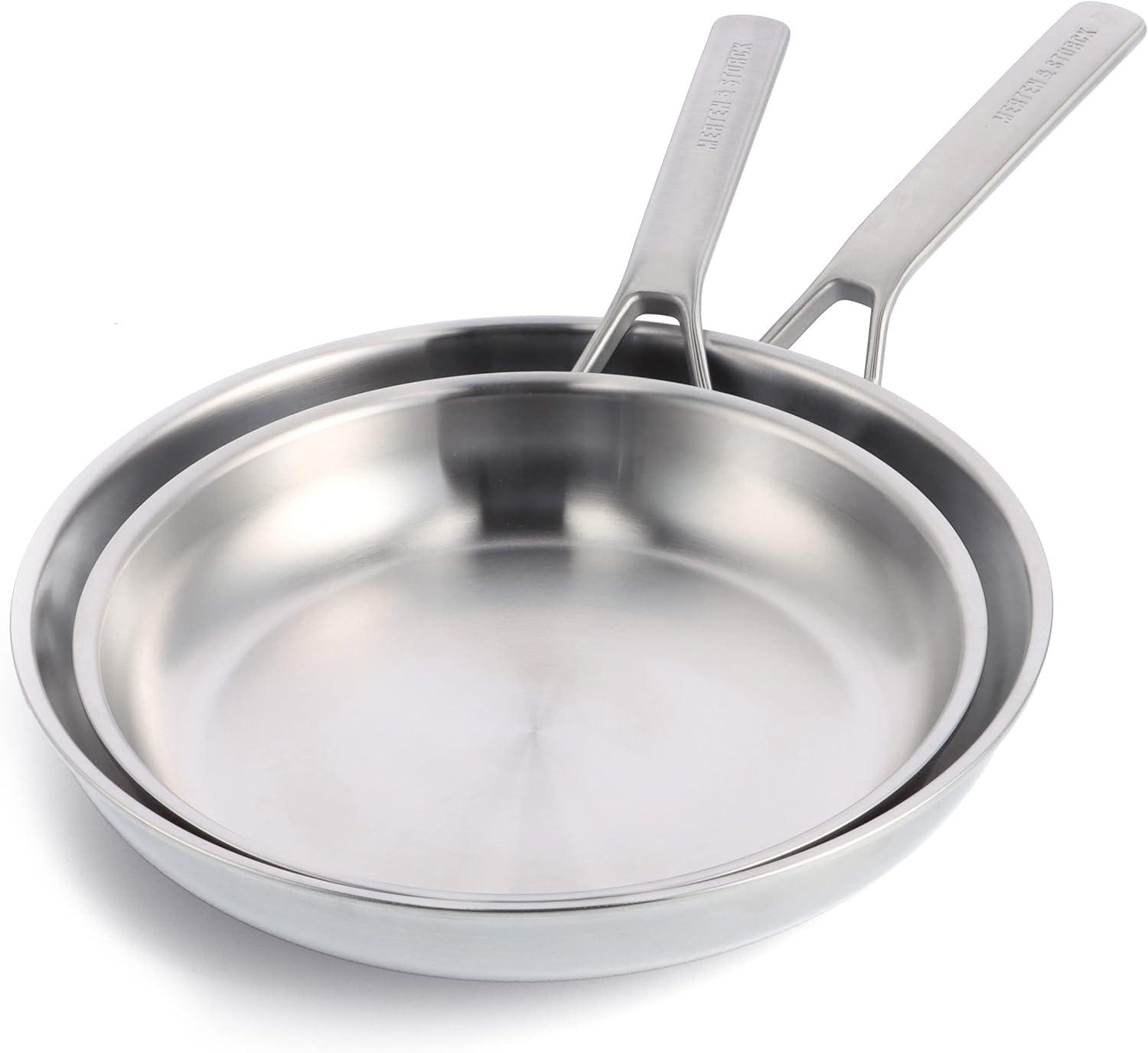 Tri-Ply Stainless Steel 10" and 12" Frying Pan Skillet Set