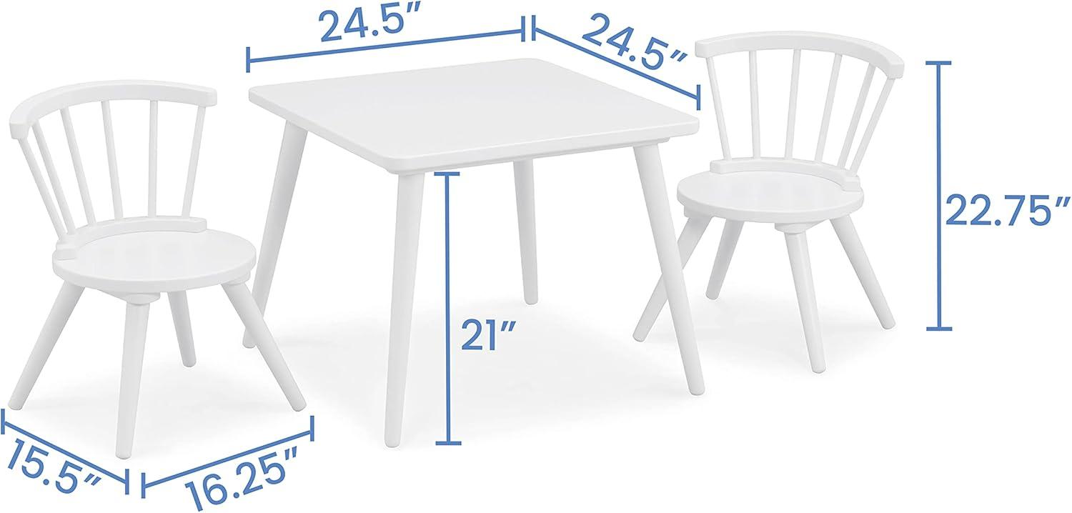Delta Children Windsor 2-Piece Chair Set, Bianca White