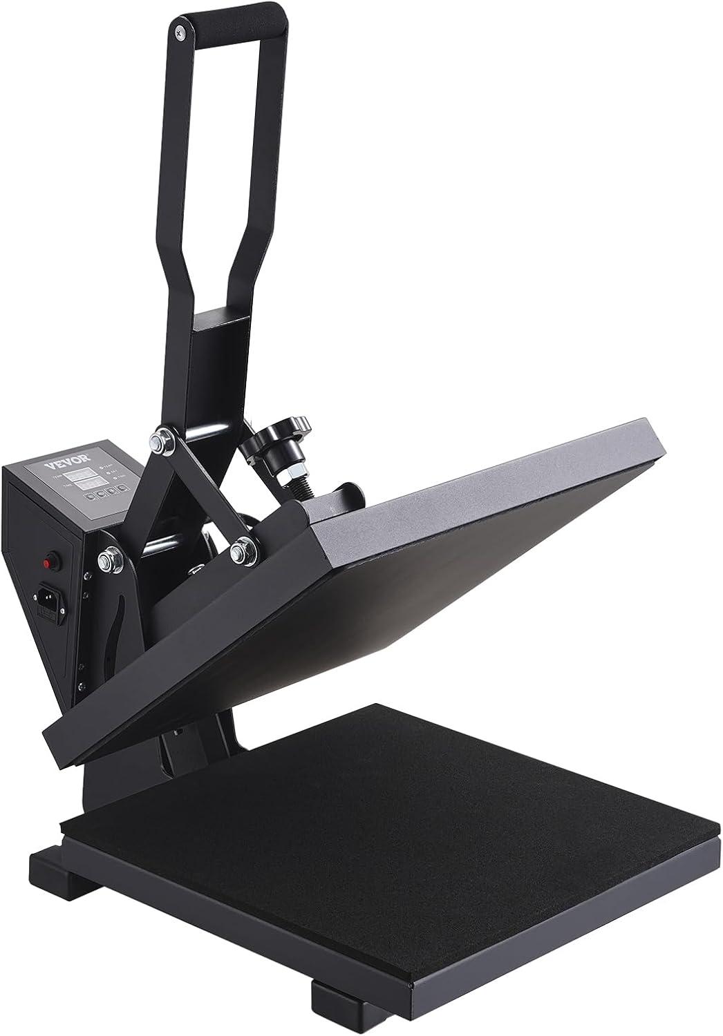 Black 15x15 Industrial Heat Press Machine with Digital Control