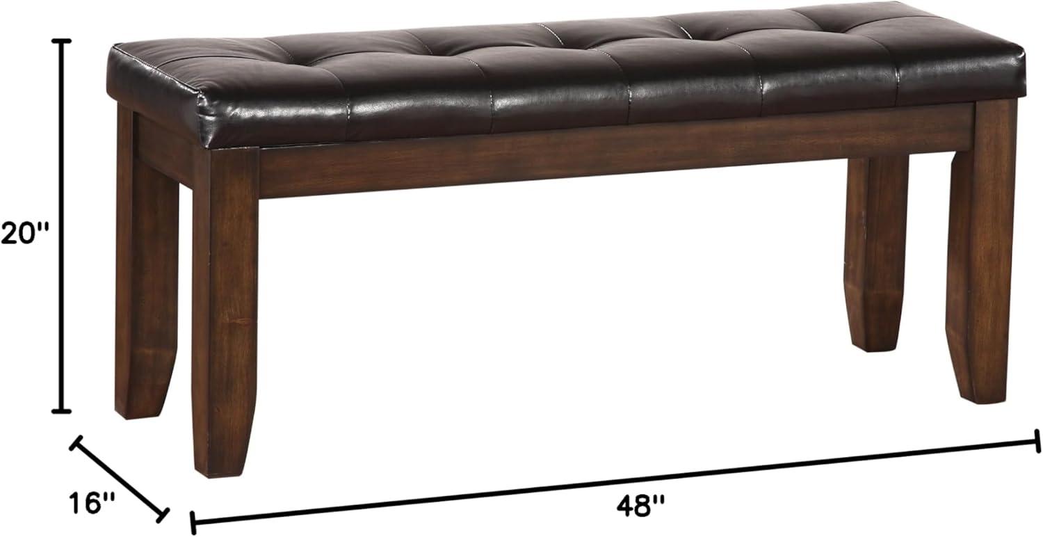 Faux Leather Upholstered Bench