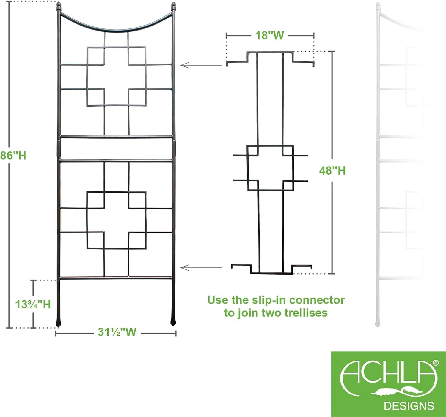 Graphite Metal Garden Trellis Connector Link, 48" Height