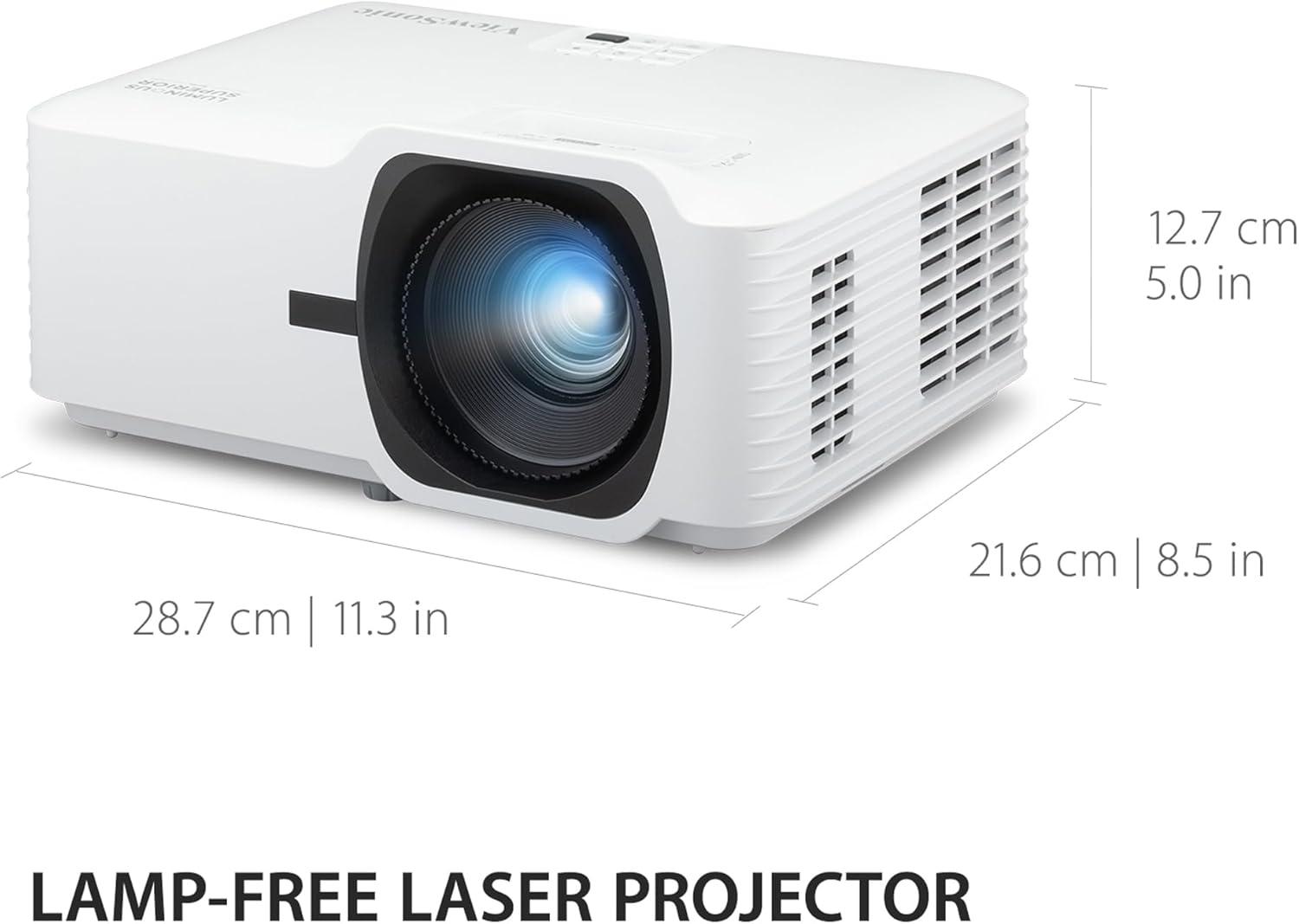 ViewSonic LS740W 5000 Lumens WXGA Laser Projector with 1.3x Optical Zoom, H/V Keystrone, 360 Degrees Projection for Auditorium, Conference Room, and
