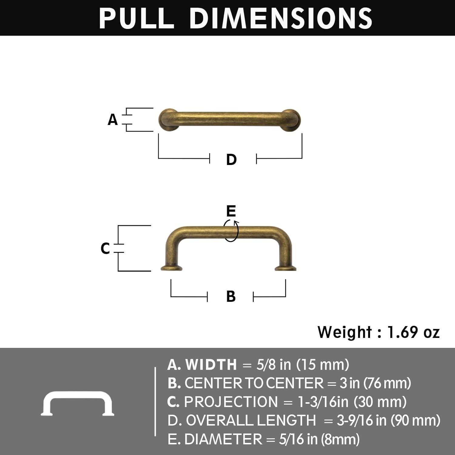 3" Center Bar Pull Multipack (Set of 12)