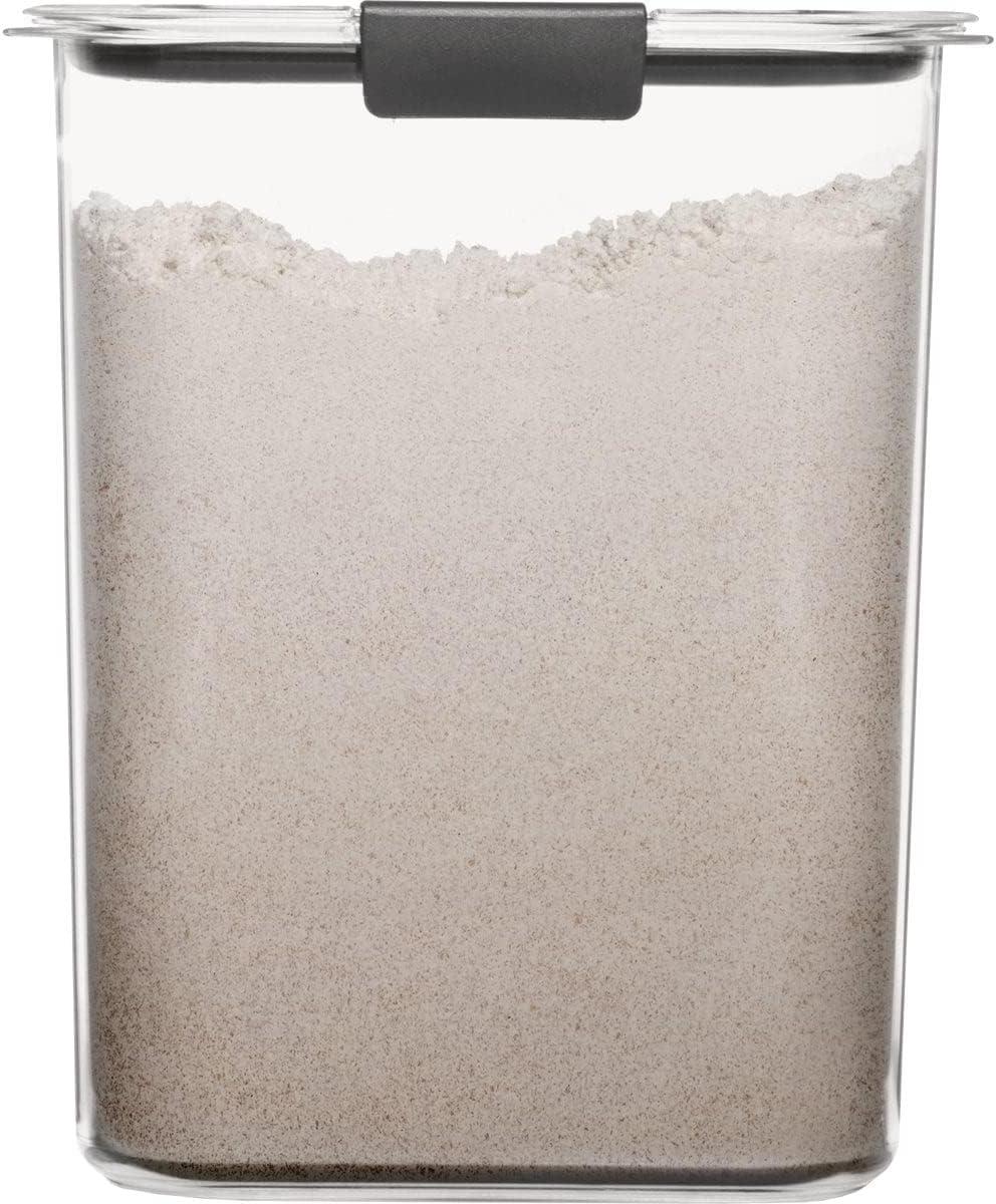 Rubbermaid Brilliance 16 cup Pantry Airtight Food Storage Container: BPA-Free, Clear Plastic, Freezer & Dishwasher-Safe