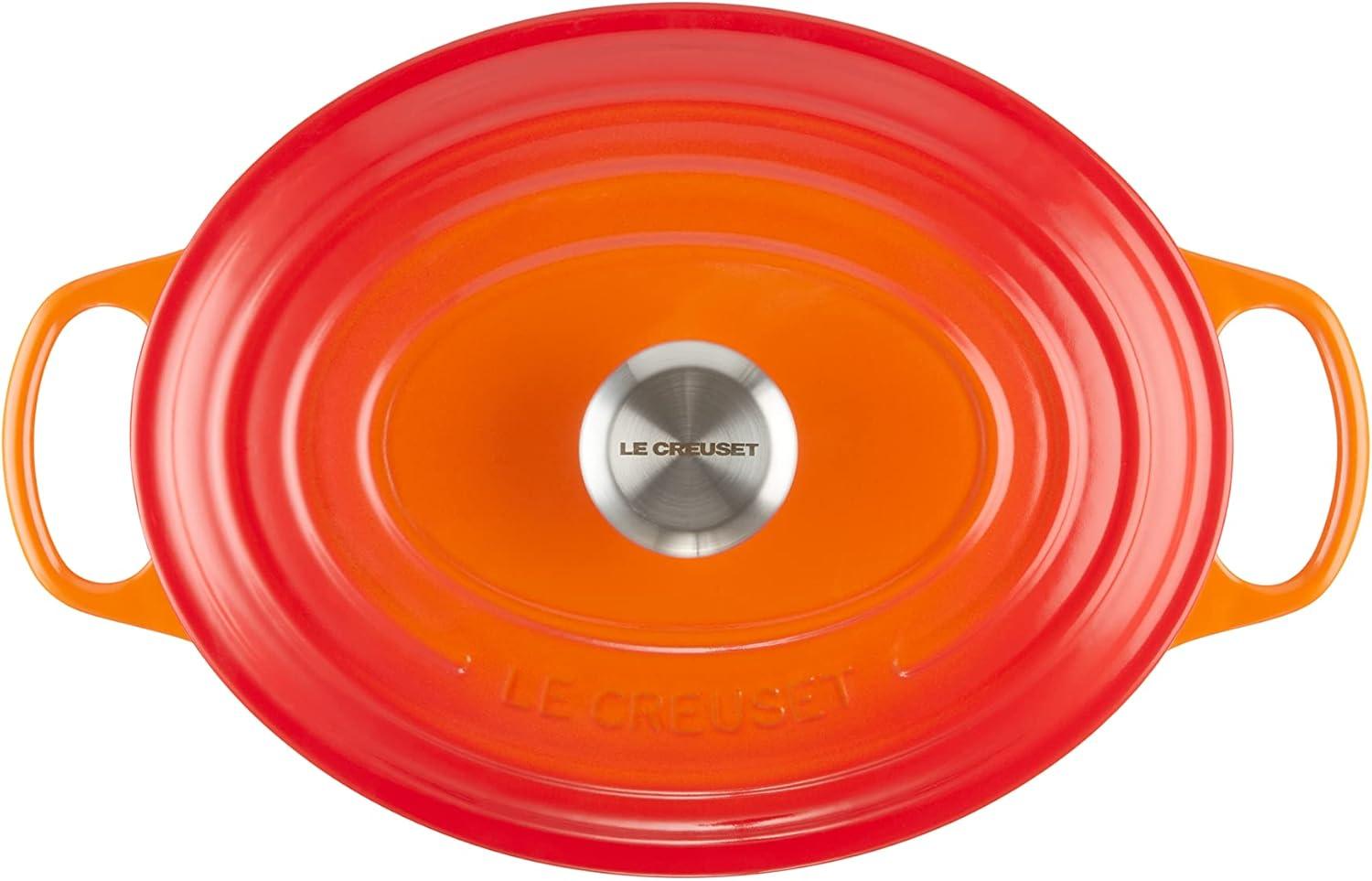 Le Creuset 29cm Signature Cast Iron Oval Casserole, Flame