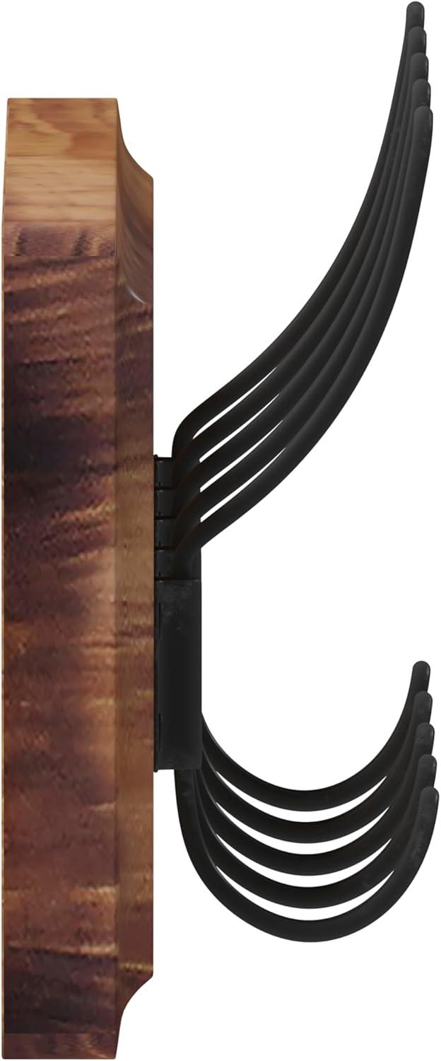 Flash Furniture Daly Rustic Rectangle Wood Coat Rack with Shelf/Storage, Rustic Brown