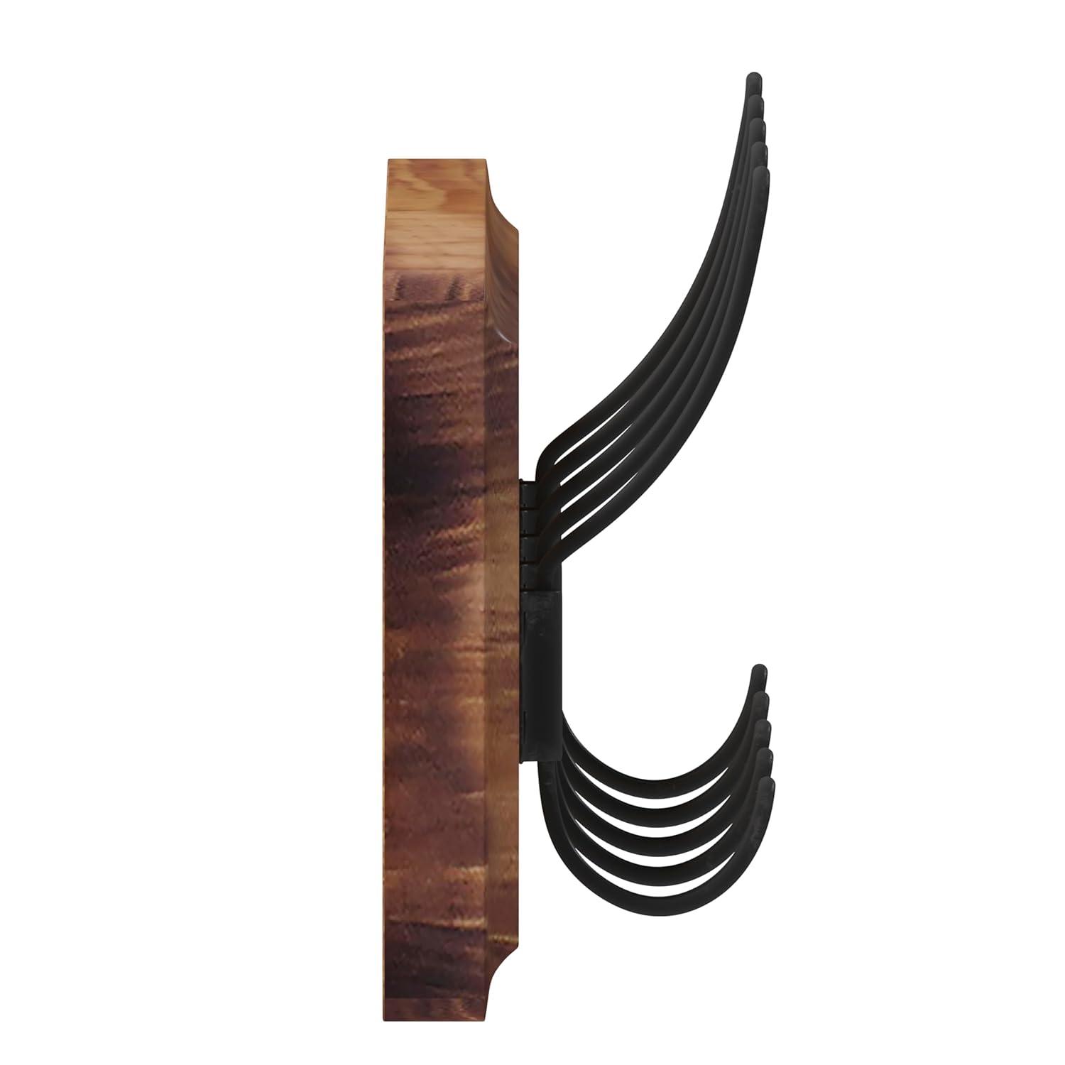 Flash Furniture Daly Rustic Rectangle Wood Coat Rack with Shelf/Storage, Rustic Brown