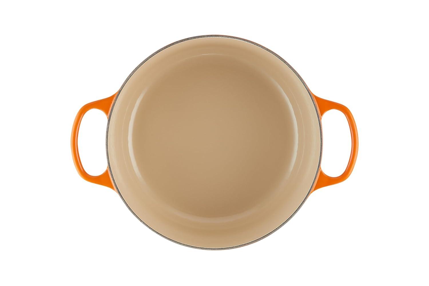 Flame Orange Enameled Cast Iron 5.5 Quart Dutch Oven