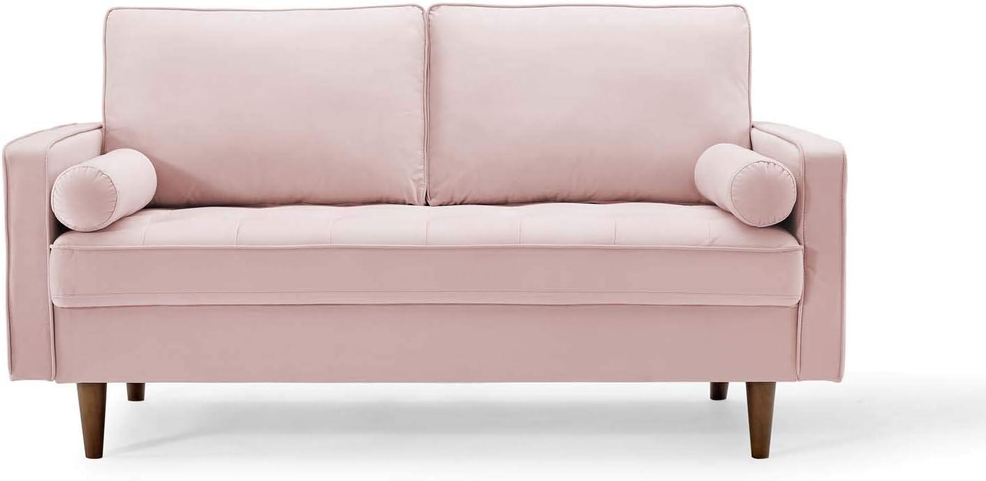 Valour Performance Velvet Loveseat Pink