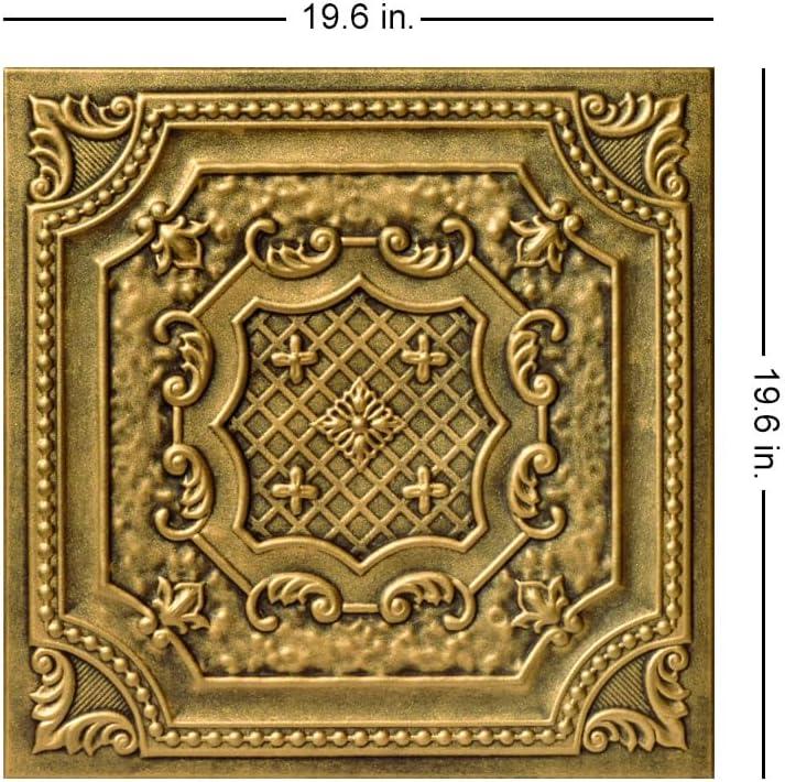 Bijou And Bee Bee 1.6 Ft. x 1.6 Ft. Glue-Up Polystyrene Ceiling Tile