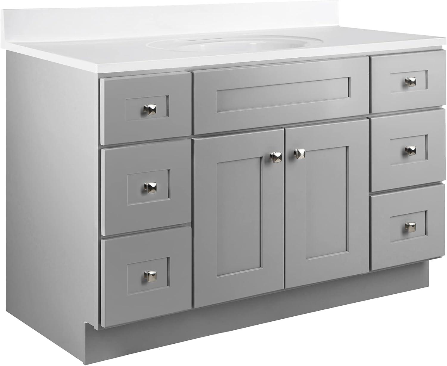 Brookings 48 Inch Bathroom Vanity, Ready to Assemble