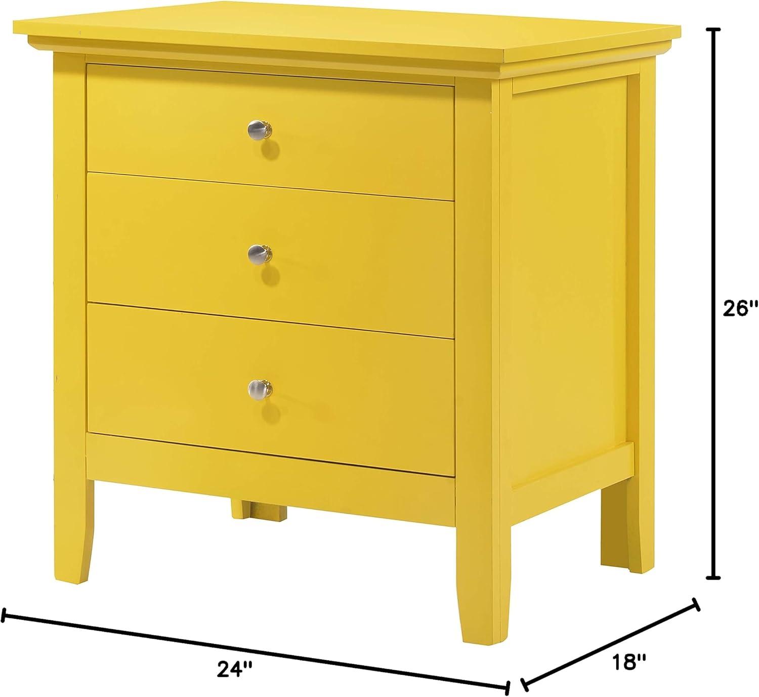Hammond 3 - Drawer Nightstand Bed Side Table Wood Nightstand Small Bedside Table And Dresser