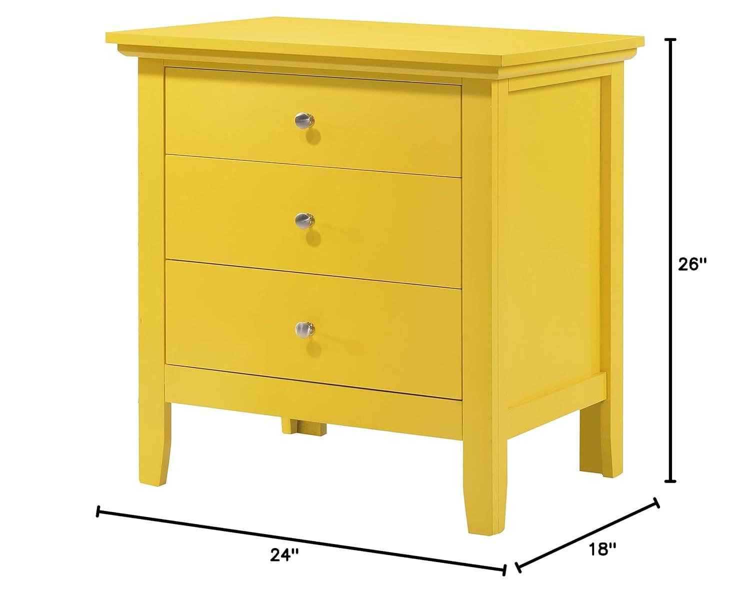 Glory Furniture Hammond 3 - Drawer Nightstand Bed Side Table Wood Nightstand Small Bedside Table And Dresser