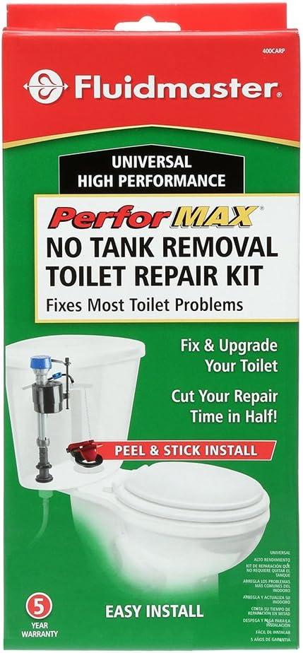 Fluidmaster® 400CARP5 PerforMAX® High Performance Toilet Fill Valve and 2" Flush Valve Repair Kit, No Tank Removal Repair Kit