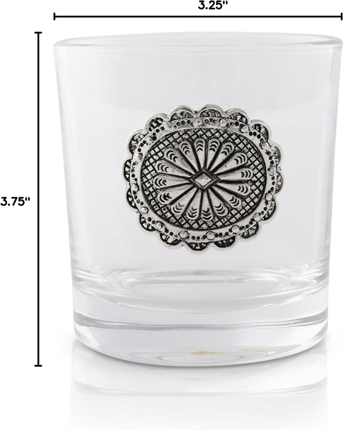 Arthur Court Designs Arthur Court Designs 4 - Piece 12oz. Western Concho Whiskey Glass Glassware Set (Set of 4)