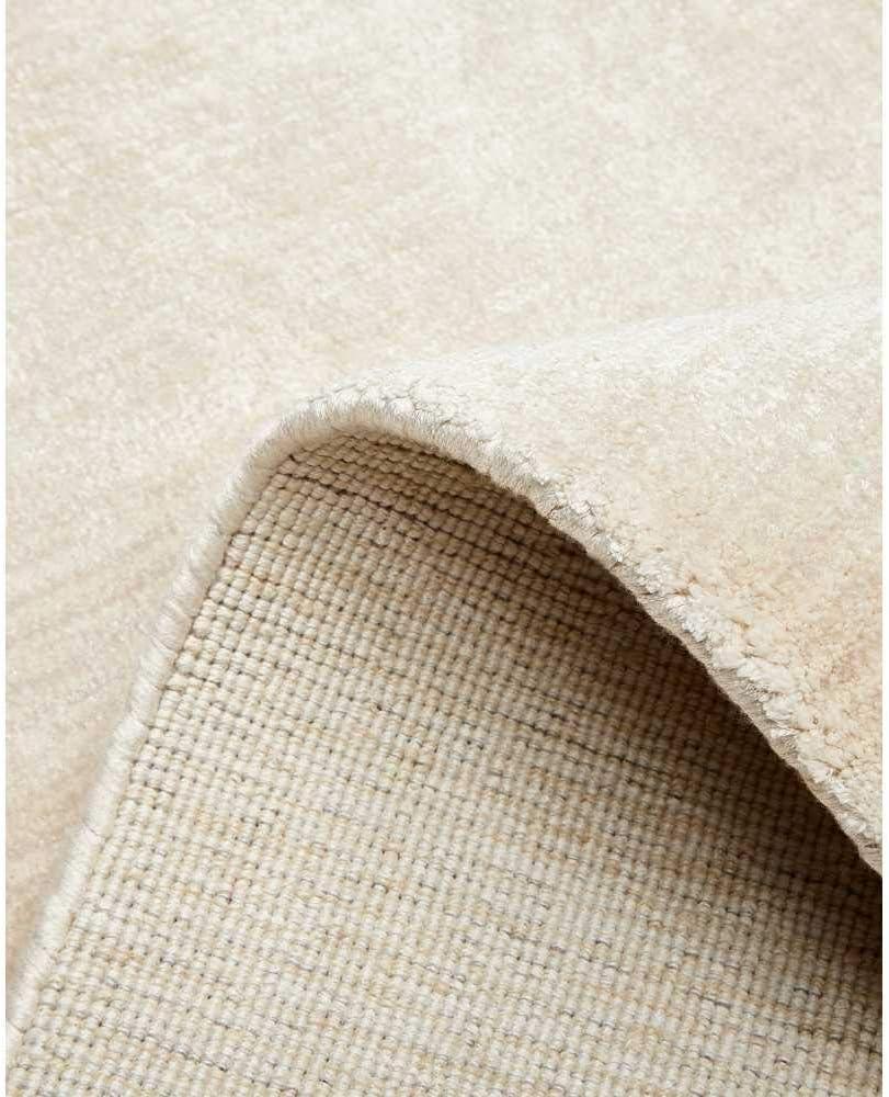 Solo Rugs Knotted, 5' x 8' Lodhi Contemporary Solid Hand Loomed Area Rug, Sepia