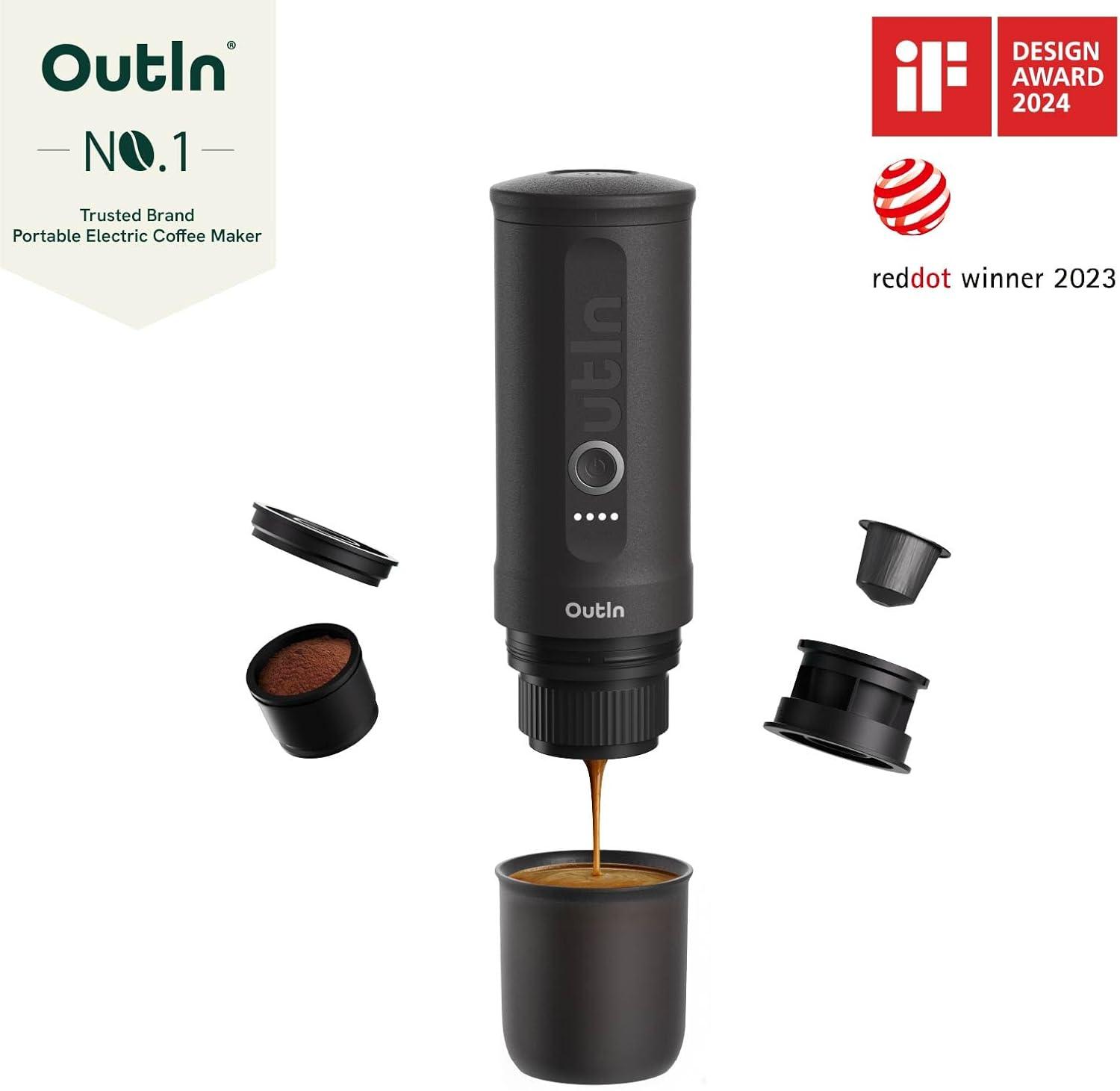 OutIn Nano Portable Electric Espresso Machine Space Gray