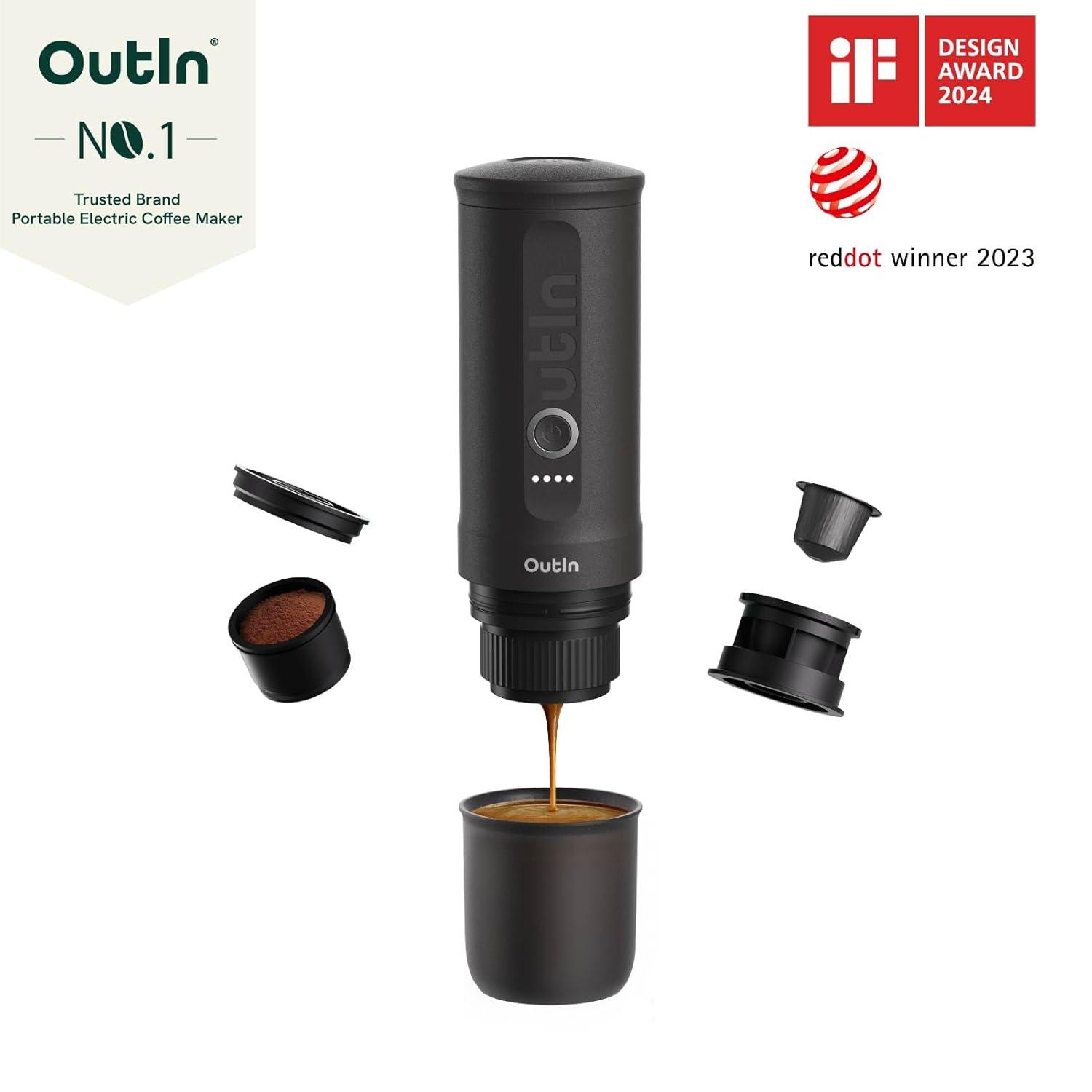 OutIn Nano Portable Electric Espresso Machine Space Gray