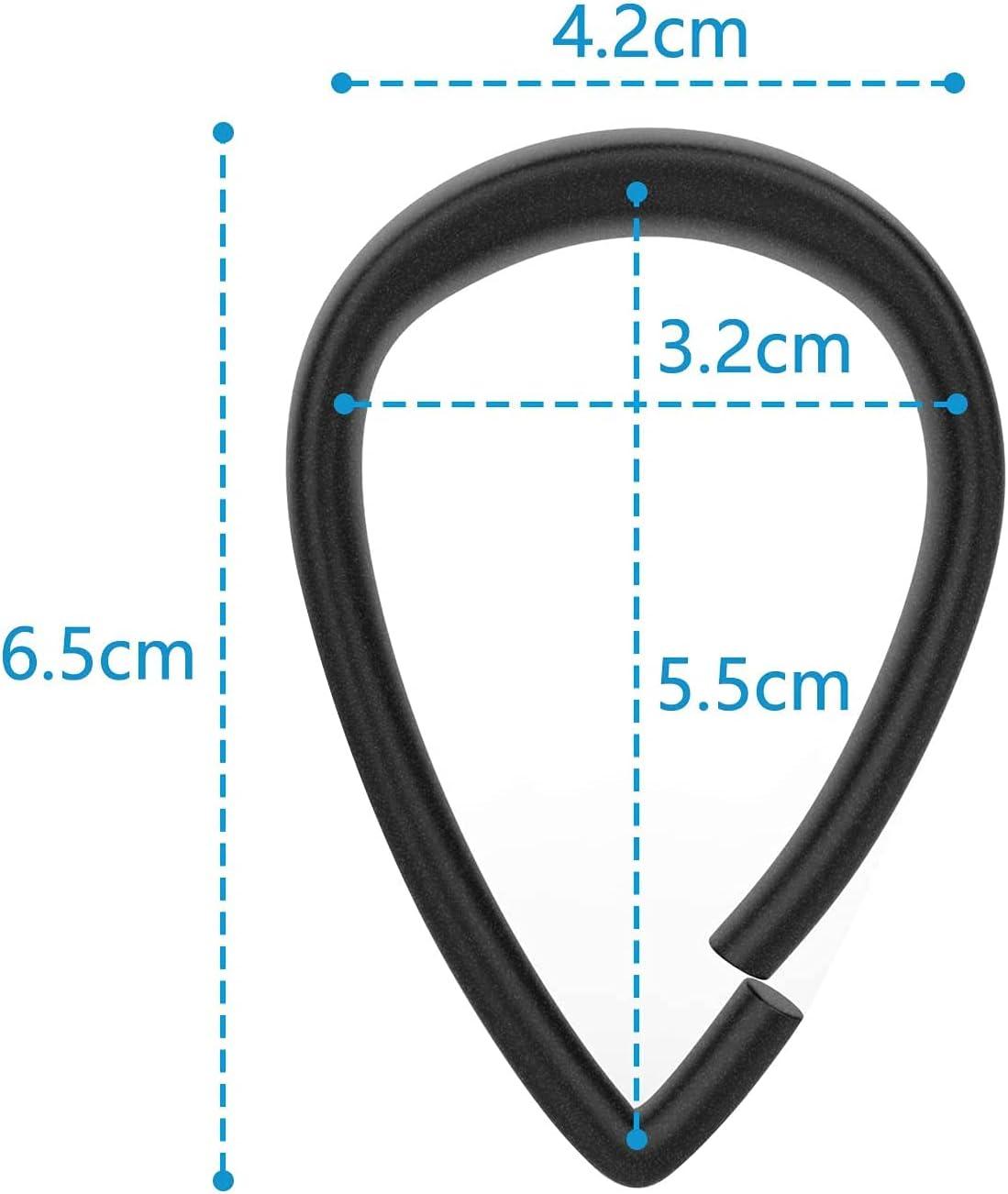 24 PCS Plastic Shower Curtain Rings, Shower Curtain Hooks for Bathroom, C Type Ring Hook for Shower Curtain, Plastic Shower Curtain Rings(Transparent)
