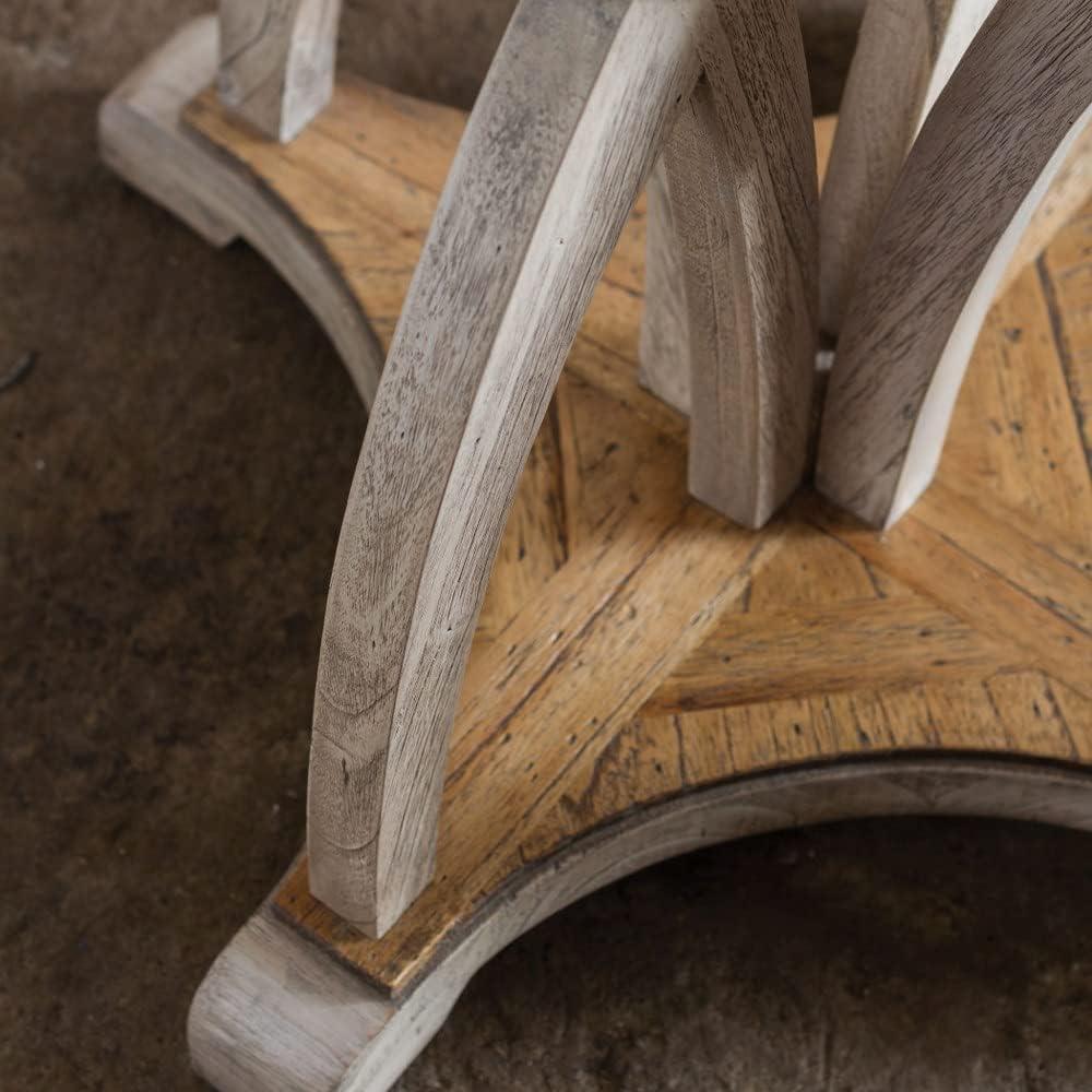 Uttermost Ranen Aged White and Mango Side Table