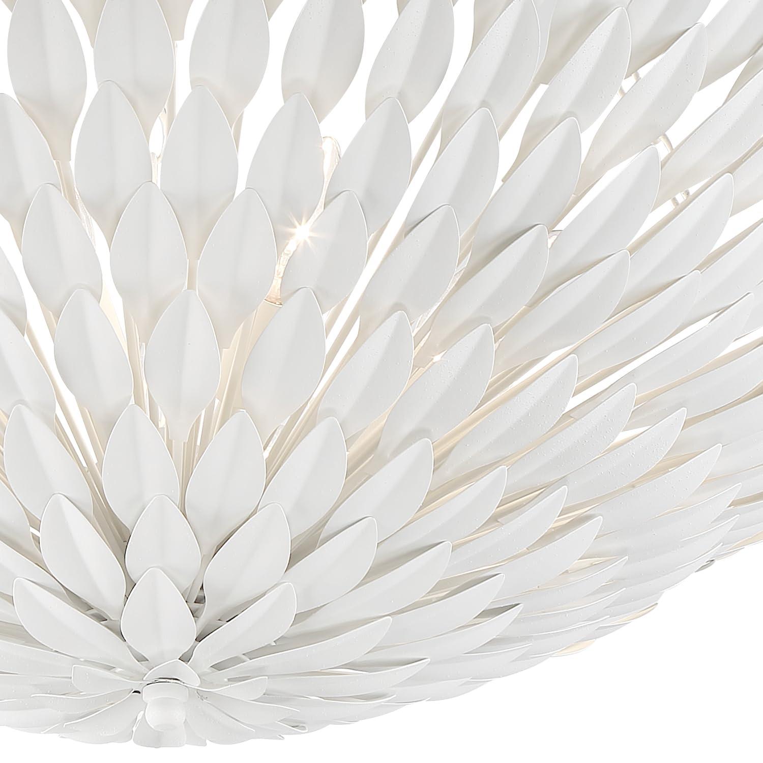 519-MT_CEILING-Crystorama Lighting-Broche - Eight Light Pendant in Traditional and Contemporary Style - 30 Inches Wide by 12 Inches High-Matte White