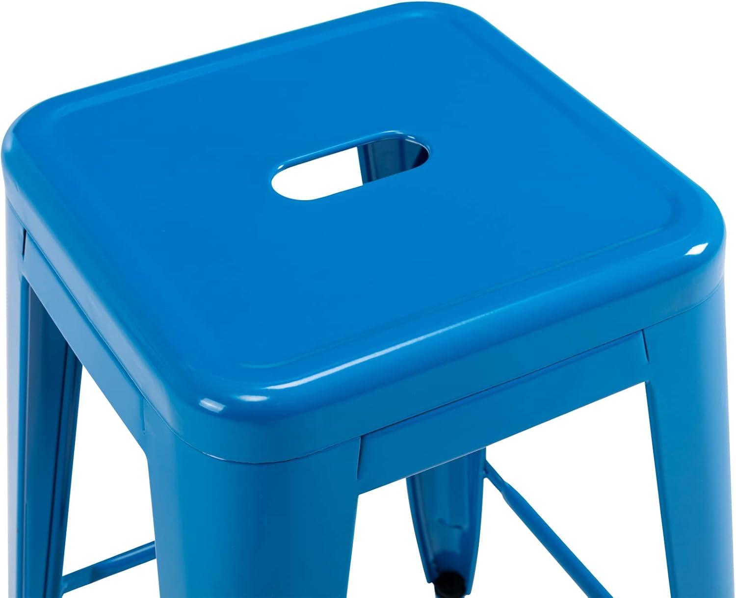 Williston Forge Kohki 24" Counter Stool Metal Bar Stools Counter Height Barstools Backless Indoor/Outdoor Bar Stools Kitchen Counter Stools Chairs(Set of 4)