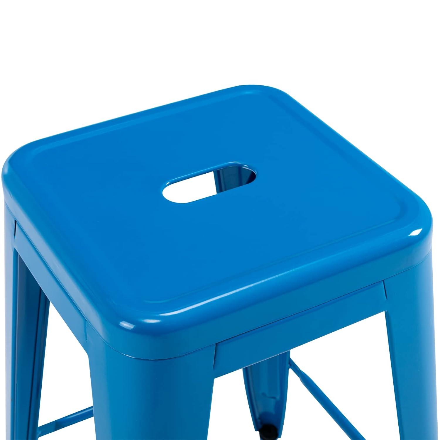 Williston Forge Kohki 24" Counter Stool Metal Bar Stools Counter Height Barstools Backless Indoor/Outdoor Bar Stools Kitchen Counter Stools Chairs(Set of 4)