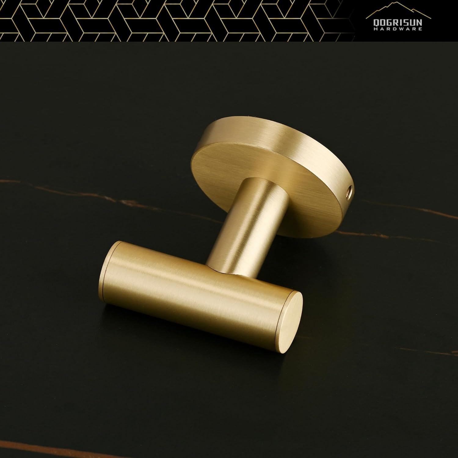 Brushed Brass Heavy Duty Wall Mounted Towel Hook