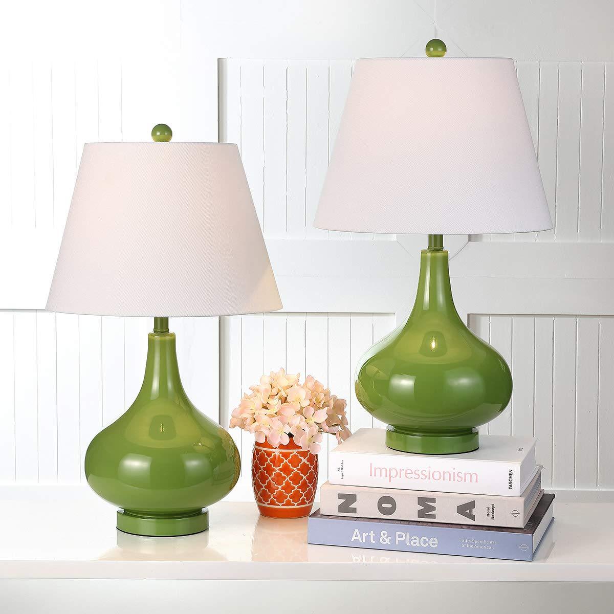 Amy Gourd Table Lamp (Set of 2) - 24 Inch Height - LIT4087 - Green - Safavieh