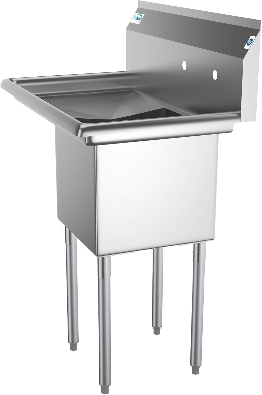 Stainless Steel Commercial Kitchen Utility Sink with Drainboard