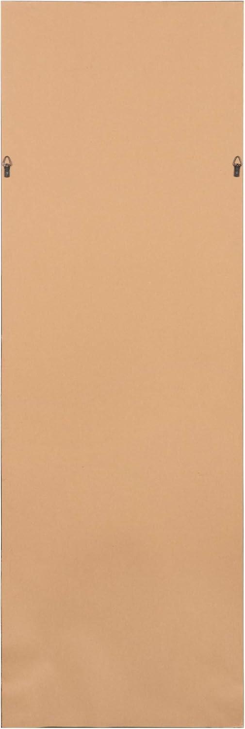 Patton Wall Decor Wood Framed Full Length Wall Mount or Leaner Mirror, 19.5" x 57", Brown