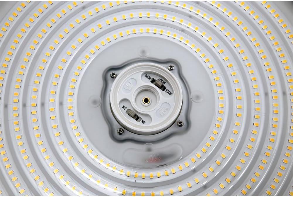 White Aluminum 13-Inch Round LED High Bay Light