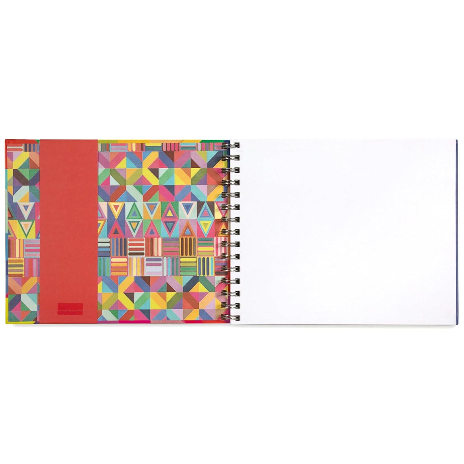 eeBoo: Artist Sketchbook - Rainbow - 80 Pages of High-Quality Paper, 160 GSM, 108 Lbs, 9.5 x 7.5" Wire-Bound Hardcover Drawing Book w/ Colorful Cover