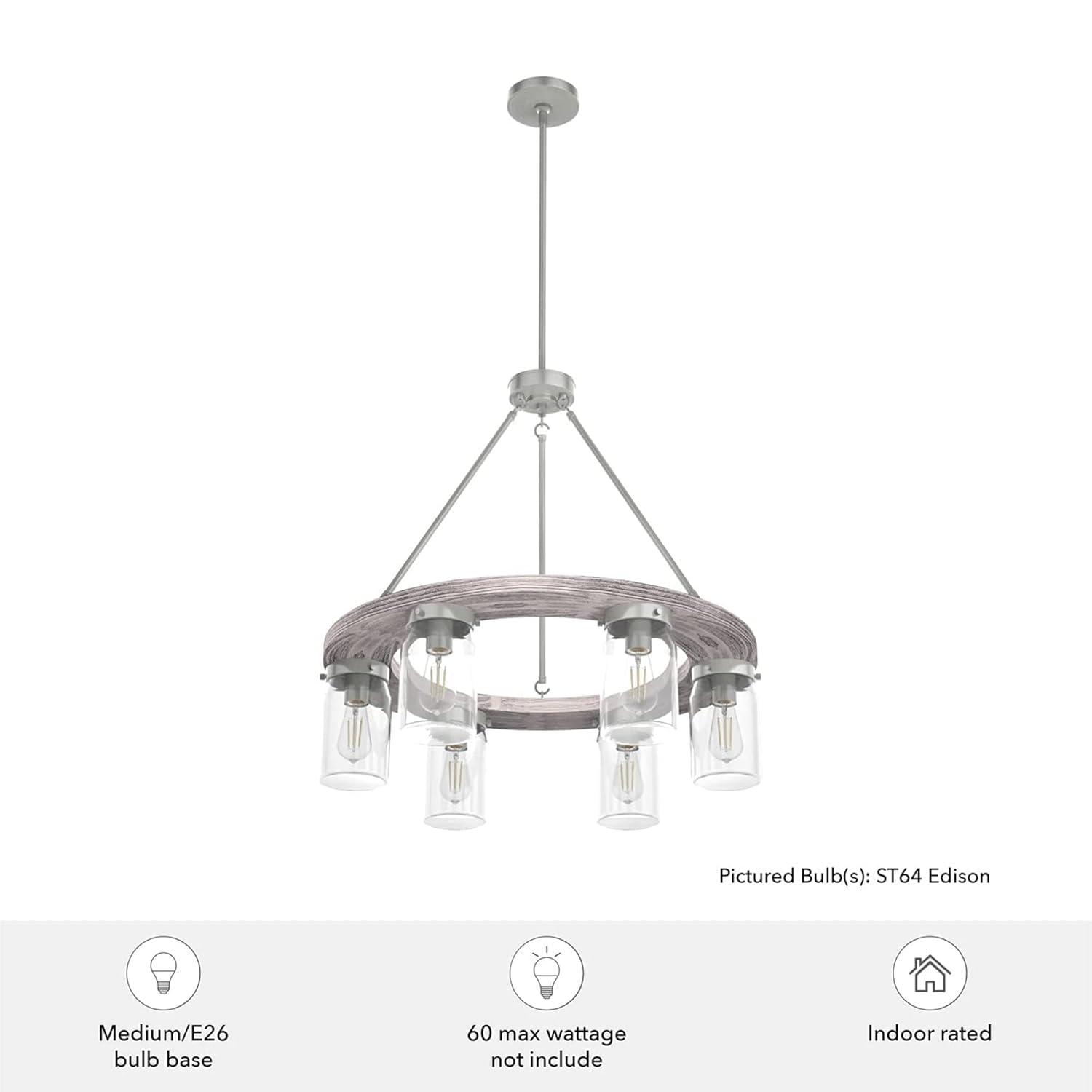 Devon Park 6 - Light Unique / Statement Wagon Wheel Chandelier