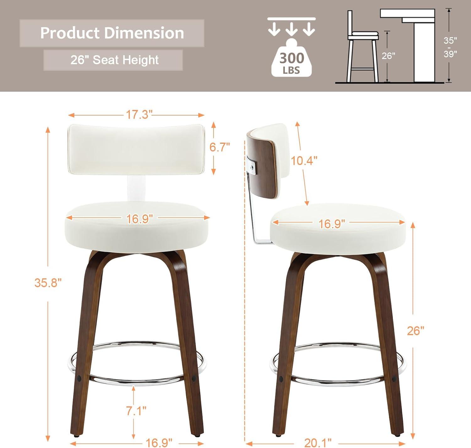 Swivel Upholstered Counter & Bar Stool