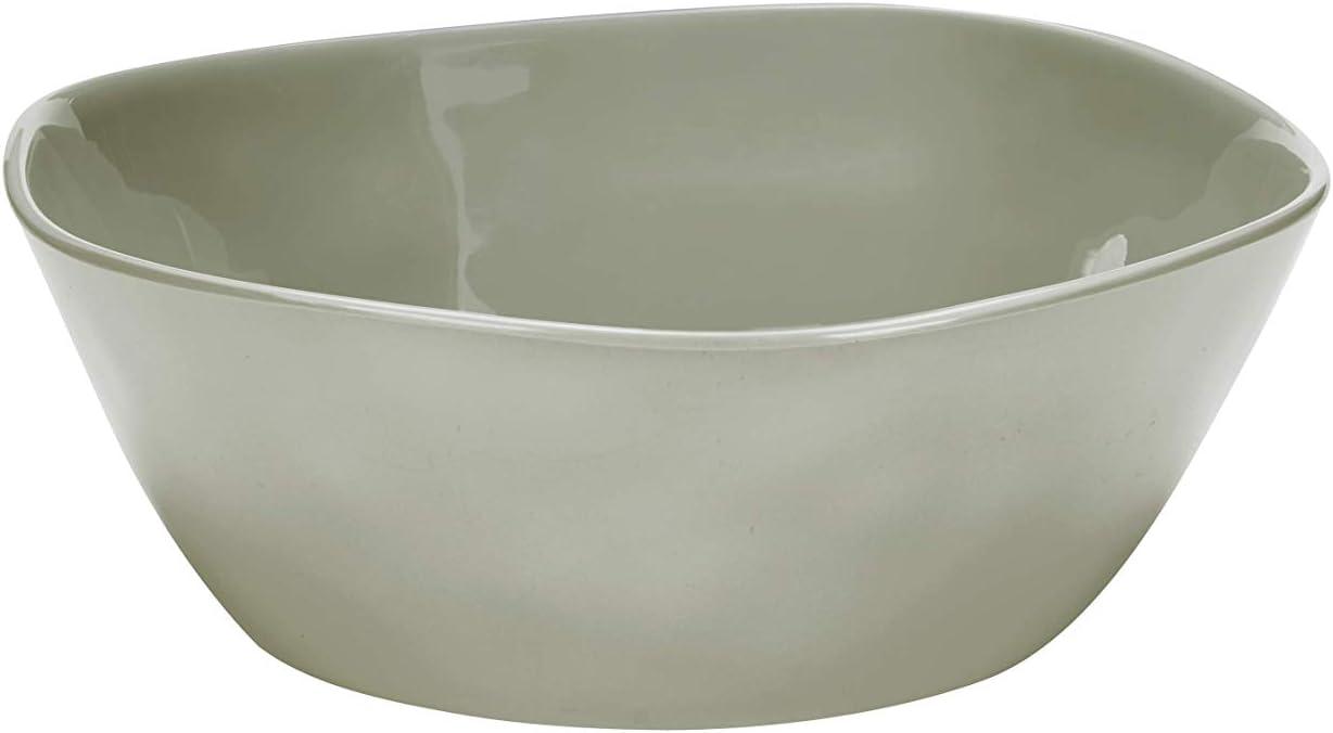 Shadow Gray Round Melamine Serving Bowl, 9-inch