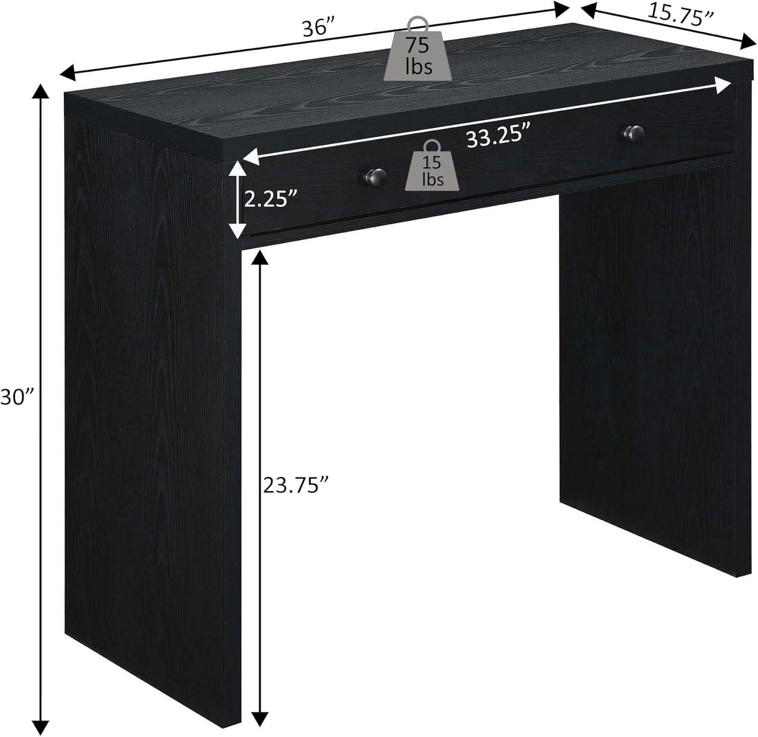 Convenience Concepts Northfield 30 inches Tall 1 Drawer 36-inch Desk, White, All Ages