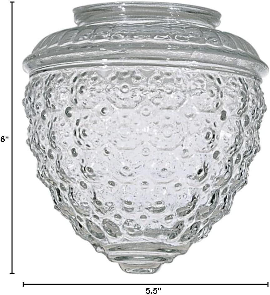 Clear Textured Glass Pineapple Light Shade