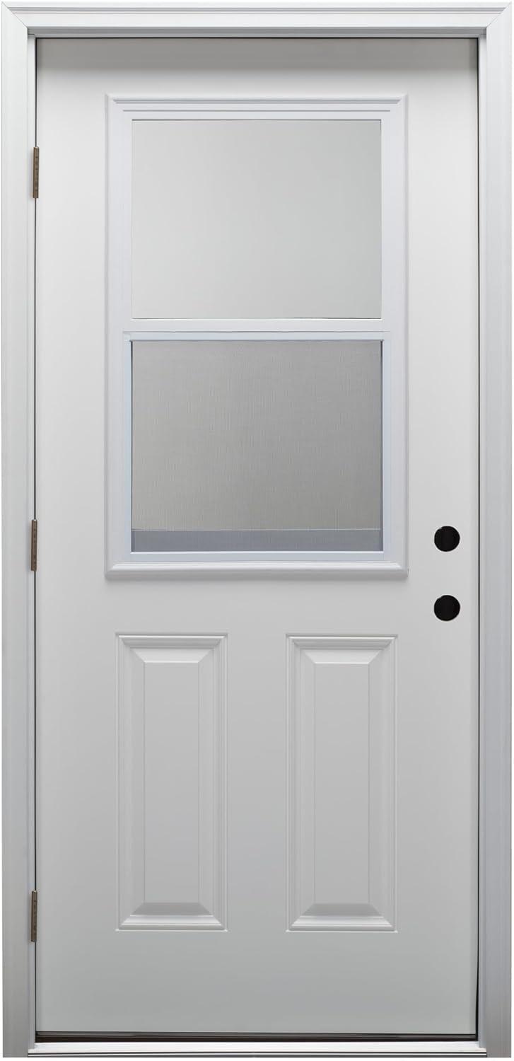 MMI DOOR Clear Glass 80'' Paneled Fiberglass Front Entry Doors